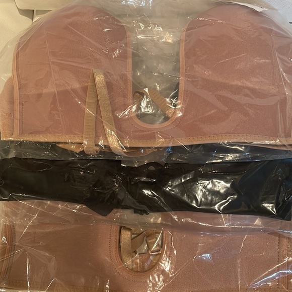 NWT 38A/B 36A/B EVENT deep U plunge cleavage bra racer multiway low back 1/2 cup - Picture 7 of 13